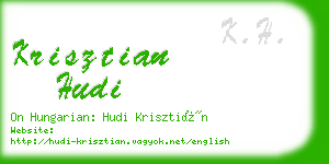 krisztian hudi business card